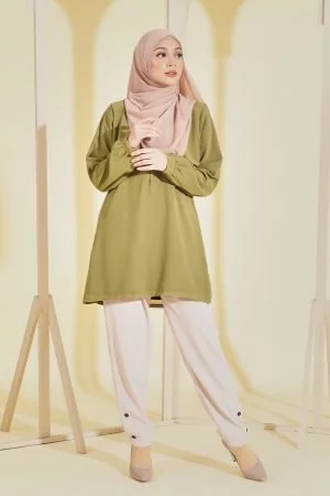 Top Ribbon Lisa Laluna X MCC - Olive Green