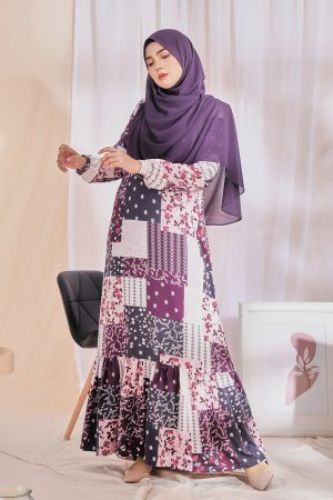 Dress Nelydia - Eggplant Purple