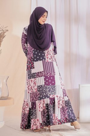 Dress Nelydia - Eggplant Purple