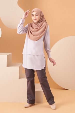 Blouse Hi-Lo Deisha - Light Ashgrey