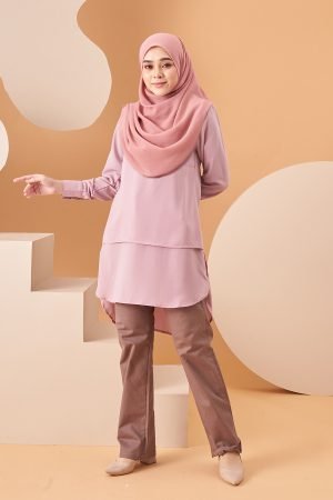 Blouse Hi-Lo Deisha - Dusty Purple