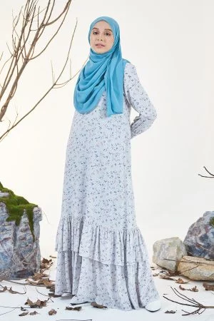 Dress Ruffle Odissa - Powder Blue