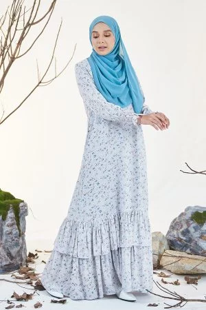 Dress Ruffle Odissa - Powder Blue