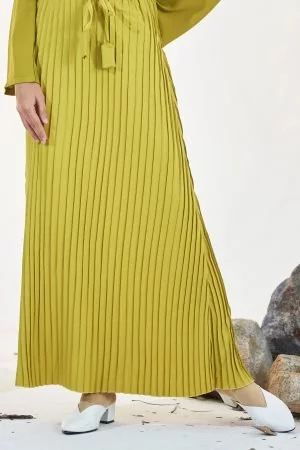 Skirt Pleated Odelina - Lemon Yellow