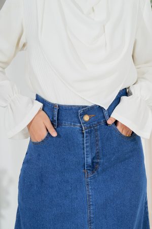 Skirt Jeans Denim Nelia - Denim Blue