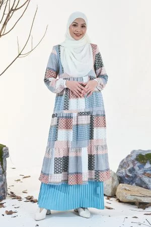 Dress Medi Ornella - Salmon Blue