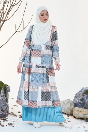 Dress Medi Ornella - Salmon Blue