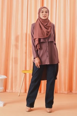 Blouse Hi-Lo Kenna - Belgium Brown