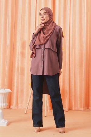 Blouse Hi-Lo Kenna - Belgium Brown