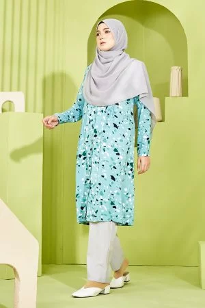 Long Top Uyaina Laluna X MCC - Teal Blue