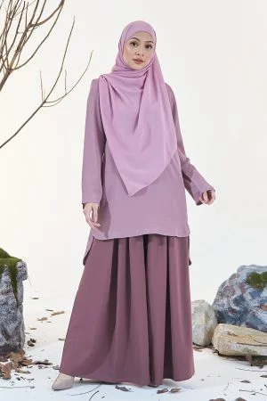 Blouse Button Ophelia - Mauve Purple