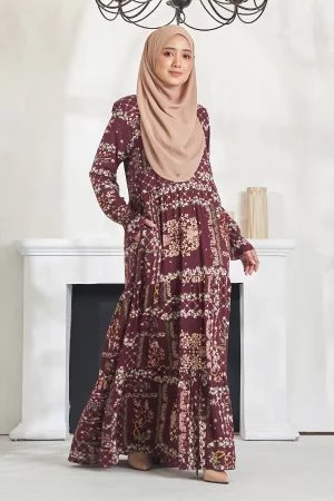 Dress Qismina - Dark Burgundy