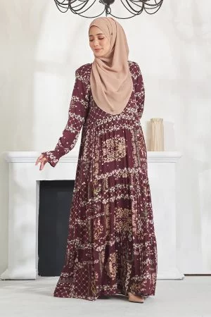 Dress Qismina - Dark Burgundy