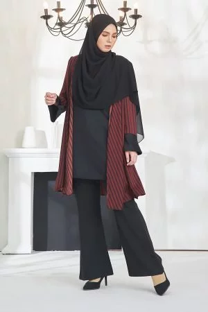 Tunic Cardi Qaila - Dark Red