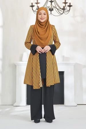 Tunic Cardi Qaila - Light Yellow