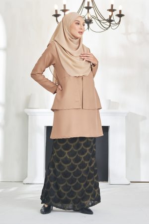 Baju Kurung Aleesa - Tortilla Brown