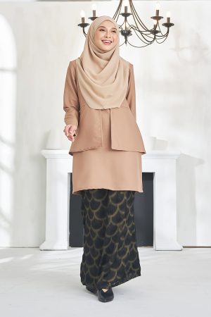 Baju Kurung Aleesa - Tortilla Brown