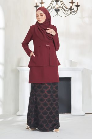 Baju Kurung Aleesa - Cardinal Red