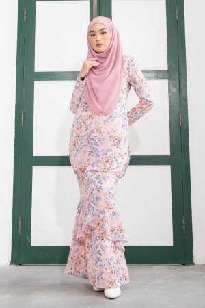 Baju Kurung Aralyn - Lemonade Pink