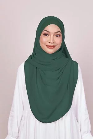 Shawl With Attached Inner Vena Valily X MCC - Emerald Green