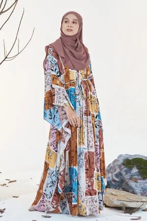 Kaftan Olia - Mustard Brown