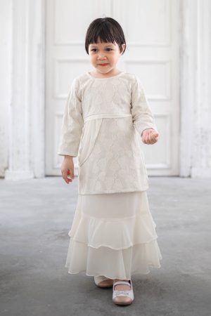 Baju Kurung Neira Kids - Sunlight Cream