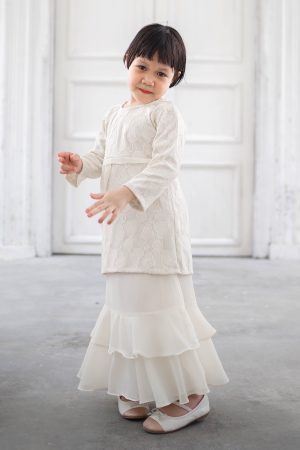 Baju Kurung Neira Kids - Sunlight Cream