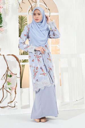 Baju Kebarung Badrina - Baby Blue