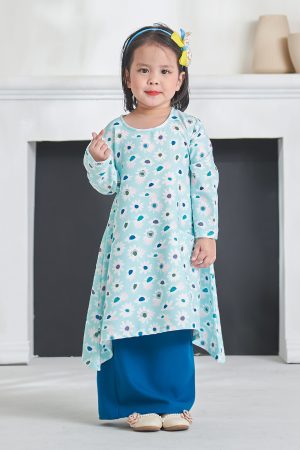 Baju Kurung Alya Kids - Tame Teal