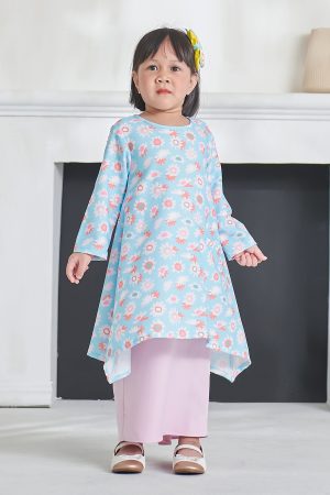 Baju Kurung Alya Kids - Baby Blue