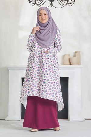 Baju Kurung Alya - Mulberry Purple