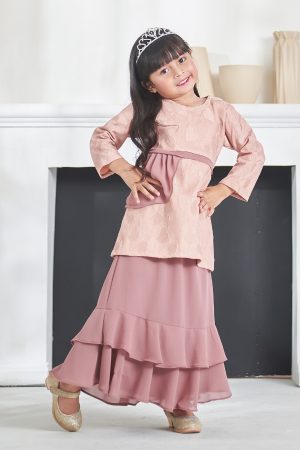 Baju Kurung Athilah Kids - Toasted Mauve