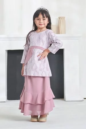 Baju Kurung Athilah Kids - Dusty Pink