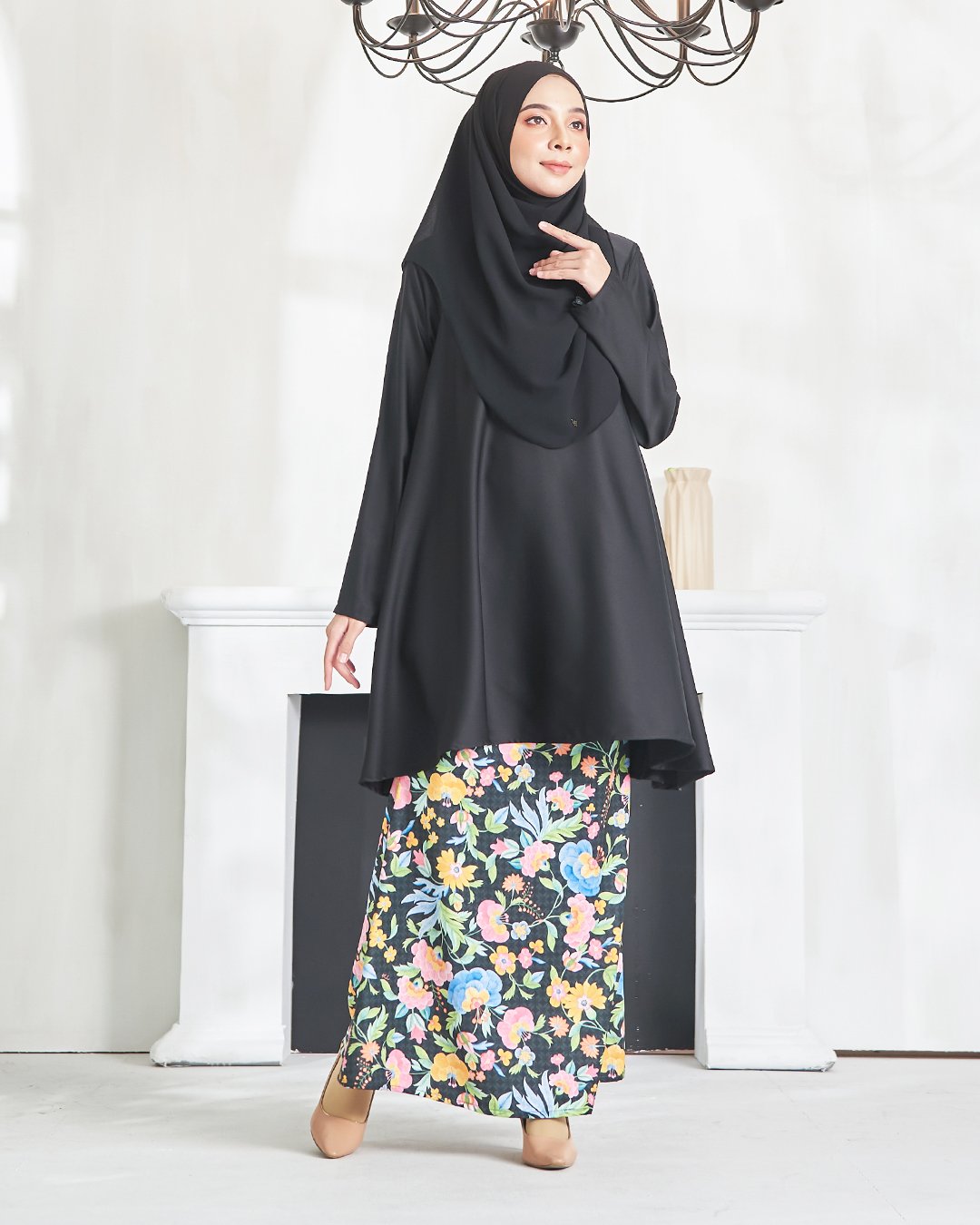 Baju Kurung Ameena – Classic Black – MuslimahClothing.Com