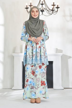 Baju Kurung Awfiyah - Aquamarine Green