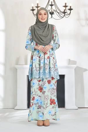 Baju Kurung Awfiyah - Aquamarine Green