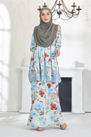 Baju Kurung Awfiyah - Aquamarine Green