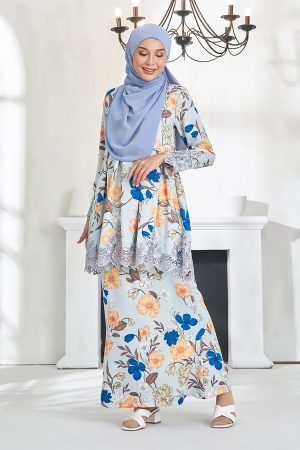 Baju Kurung Awfiyah - Soft Blue