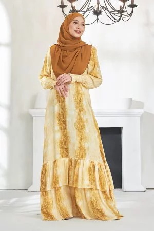 Dress Qistina - Golden Yellow