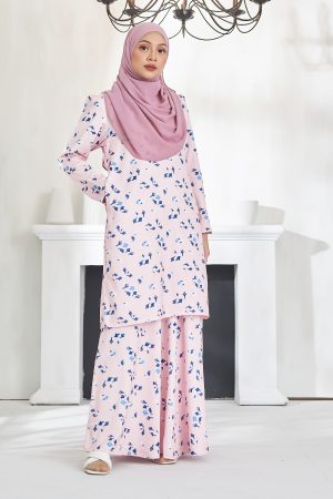 Baju Kurung Puffy Aileen - Lemonade Pink