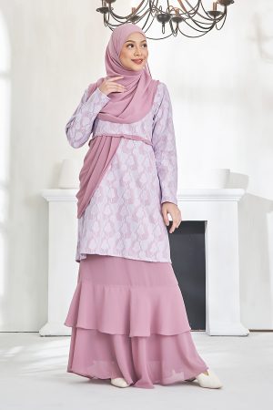 Baju Kurung Athilah - Dusty Pink