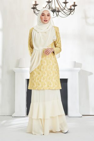 Baju Kurung Athilah - Yellow Mist