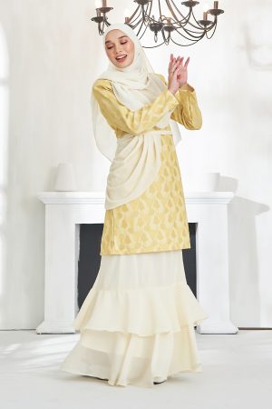 Baju Kurung Athilah - Yellow Mist