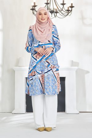 Tunic Qaireen - Peachy Blue