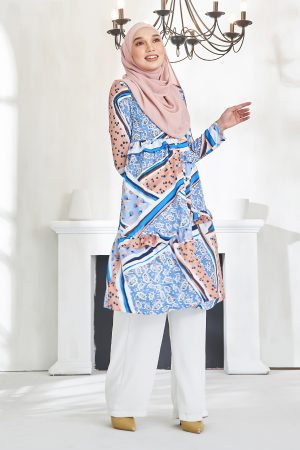 Tunic Qaireen - Peachy Blue