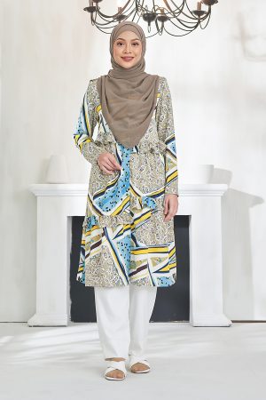 Tunic Qaireen - Earthy Blue