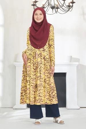 Dress Medi Qamila - Yellow Red