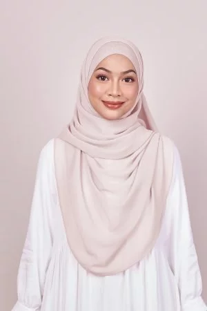 Shawl With Attached Inner Vena Valily X MCC - Light Taupe