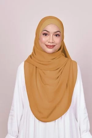 Shawl With Attached Inner Vena Valily X MCC - Mustard