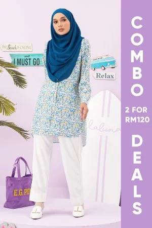 Blouse Udaysa Laluna X MCC - Caribbean Blue